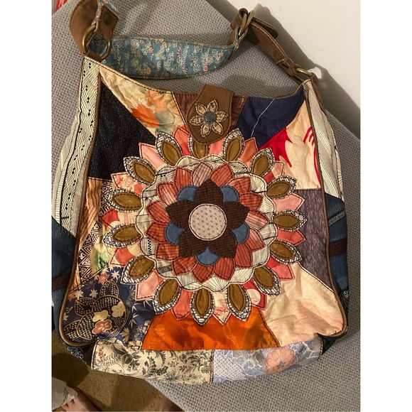 Lucky Brand Hobo Patchwork Purse Bag Large - Picture 4 of 11